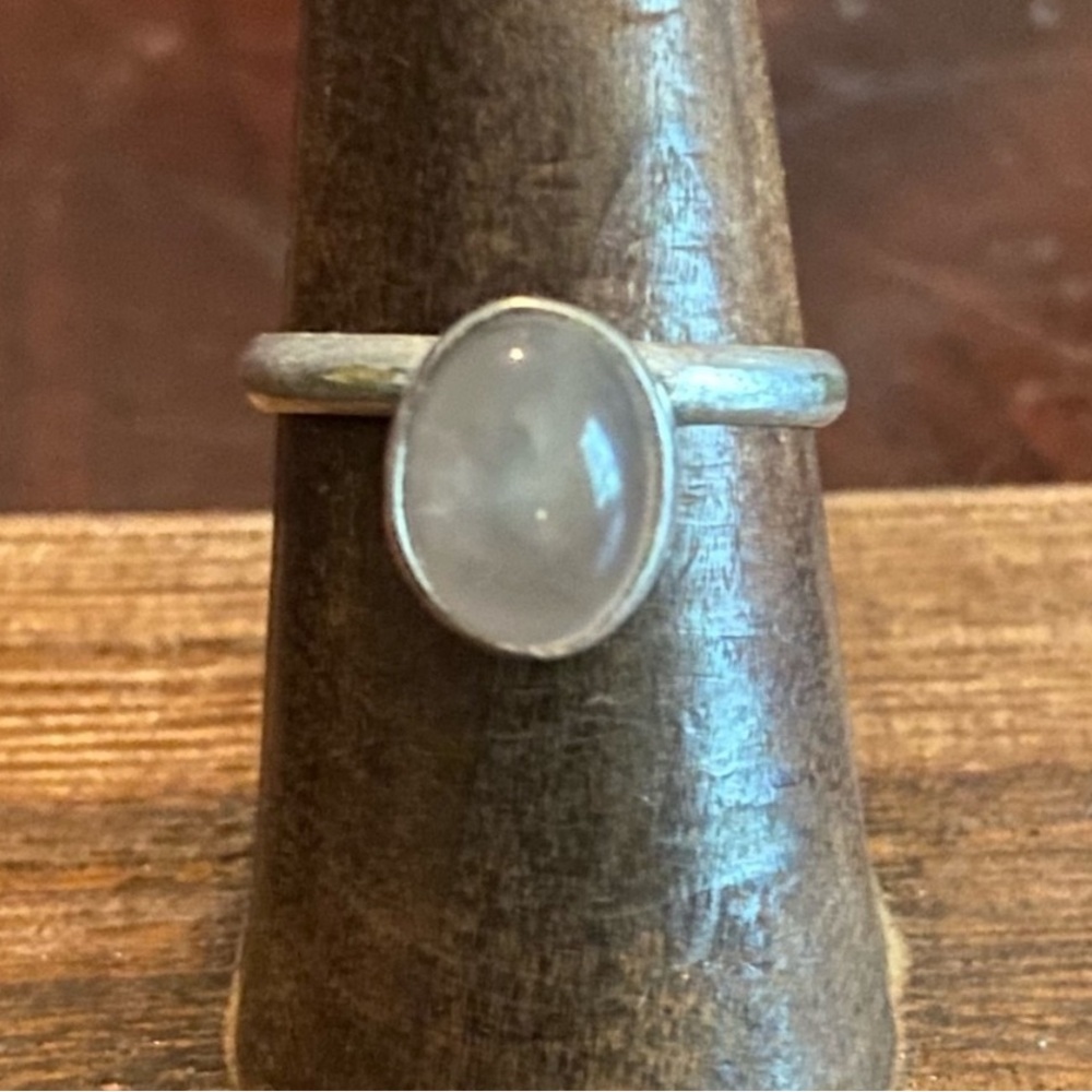 Dainty Rose Quartz Sterling Silver Ring, Size 7, New